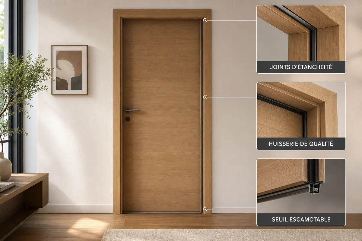 porte isolation phonique interieur